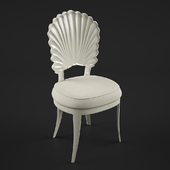 White Lacquer Shell Back chair.