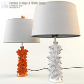 Cassidy Orange &amp; White Lamp