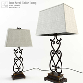 Iron Scroll Table Lamp