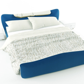 Кровать синяя
