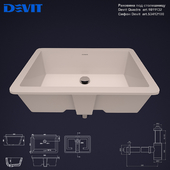 Undermount sink Devit Quadra art.1611132 c siphon Devit art.53412100