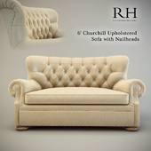 6' Churchill Upholstered Sofa with Nailheads