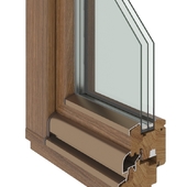 Wooden window. Sample