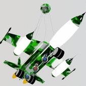 Люстра Самолет Истребитель 1 зеленый "SpeyBaby"