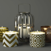 Lantern, candles, candleholder H&M Home