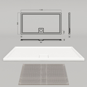 Shower tray Hatria Heavycril LIF.ST 150x80 (YXF2)