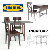 Folding table and chair IKEA