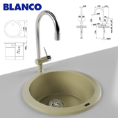 Sink and Faucet BLANCO RONDO BLANCO FILO-S