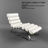 Cor SINUS (UNICO) CHAISE & OTTOMAN