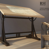 Drawing table Restoration Hardware 1920s French Drafting Table