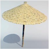 parasol made of straw