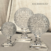 Eichholtz Glass Arabesque Objects Set Of 3
