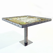 table, sea motif