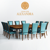 Table and chairs Coleccion Alexandra Deco