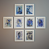 Haris Tsevis. Series of illustrations devoted to Cristiano Ronaldo