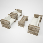 Furniture made of log