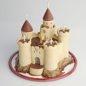 Cake in the form of a castle