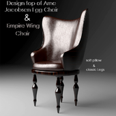 Классический стул с кожи и дерева  Design top of Arne Jacobsen Chair