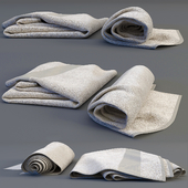 Rolled towel, folded