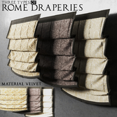 Римские шторы из вельвета