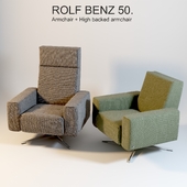 Rolf Benz 50 Armchair + High backed Armchair