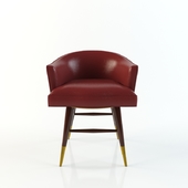 Leather Swivel Chair by Edward Wormley for Dunbar