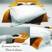 Кровать с изогнутым основанием Invitation bad от Tomas de Lussac Sarl