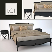 Bed with bedside table LCI