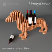 MangoDecor Wine table Dachshund