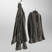 jacket on a hanger and hook