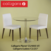 Стол и стулья: Calligaris Planet 'CS/4005-VS' / & Calligaris Eudora 'CS/257'