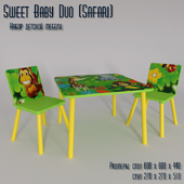 A set of children&#39;s furniture Sweet Baby Duo (Safari)
