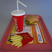 Big Mac, fries, cola, fast food