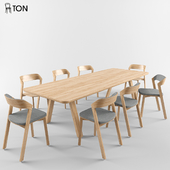 Ton Merano chair+Table stelvio