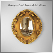 Baroque Oval Small Gold Mirror