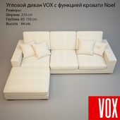 Угловой диван VOX с функцией кровати Noel