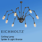 EICHHOLTZ Ceiling Lamp Spider 8 Light Bronze