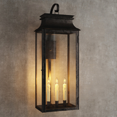 LEWM-54-copper three light wall mount lantern