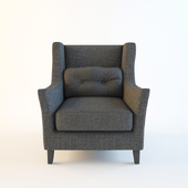 Bright Home Cripps Linen Grey Nailhead Modern Club Chair