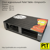 Palet Table "Simpsons"