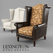 Kings Row Leather Wing Chair
