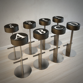 Bar stools stylized
