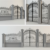 Wrought iron gate and fence