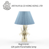 Lamp with palm leaves