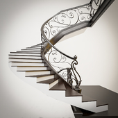 Staircase with wrought