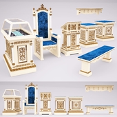 Set of church furniture