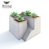 Cement Architectural Plant Cube Planter III