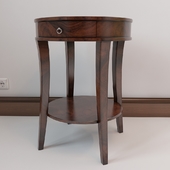 Classic wooden round table Morelato Tavolino Biedermeier