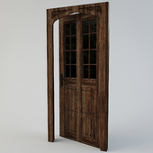 Tudor Oak Half Glazed Door
