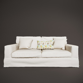PB comfort square slipcovered sleeper sofa